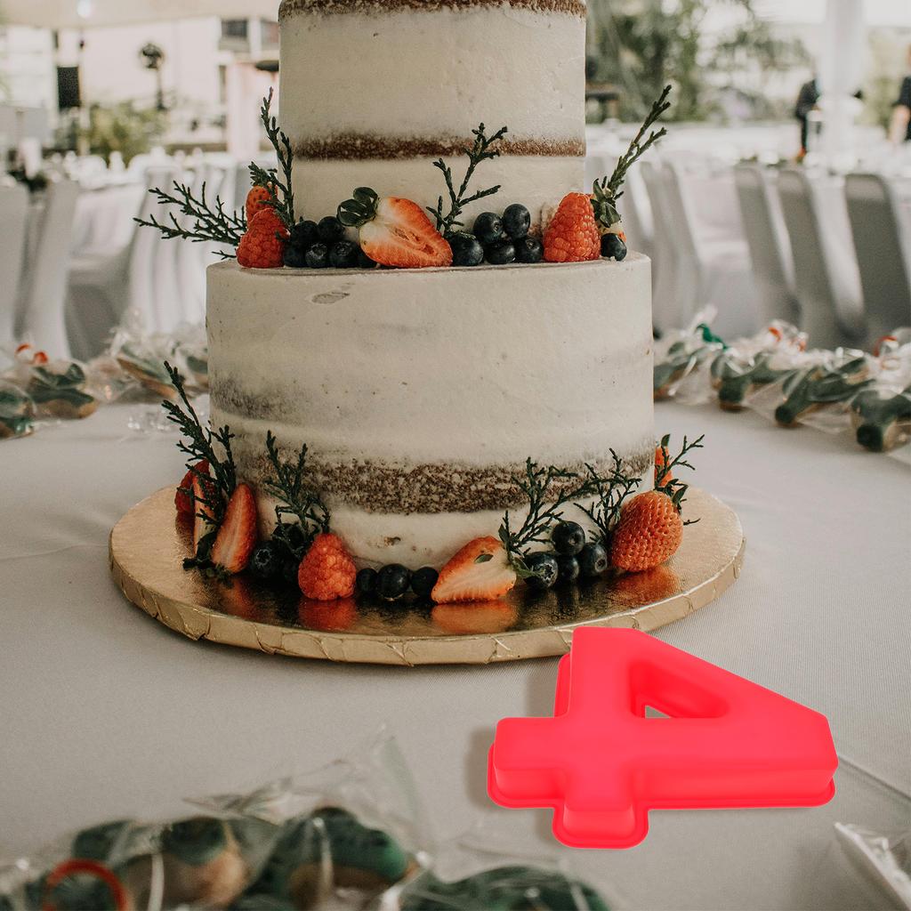 10 Inch Large Silicone Baking Mold 3D Number Cake Pan for Anniversary Birthday Party Easy Release Even Heat Distribution