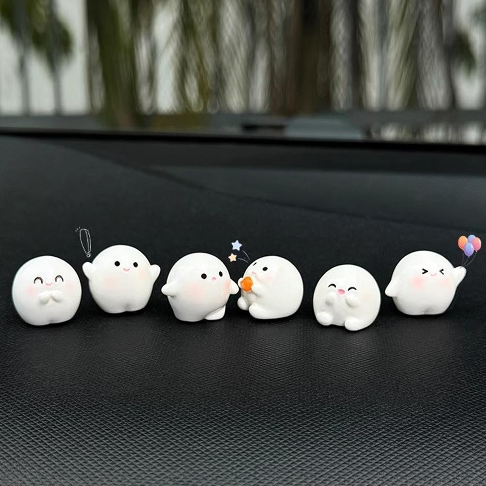 3Pcs/6Pcs Mini Cute Car Center Console Ornaments Micro Animal Screen Decoration Car Interior Accessories