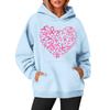 Women's Round-Neck Long-Sleeved Printed Top Hooded Sweatshirt