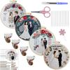 1pc Wedding Photo Valentine's Day Blue Embroidery DIY Fabric Kit with Tools Included