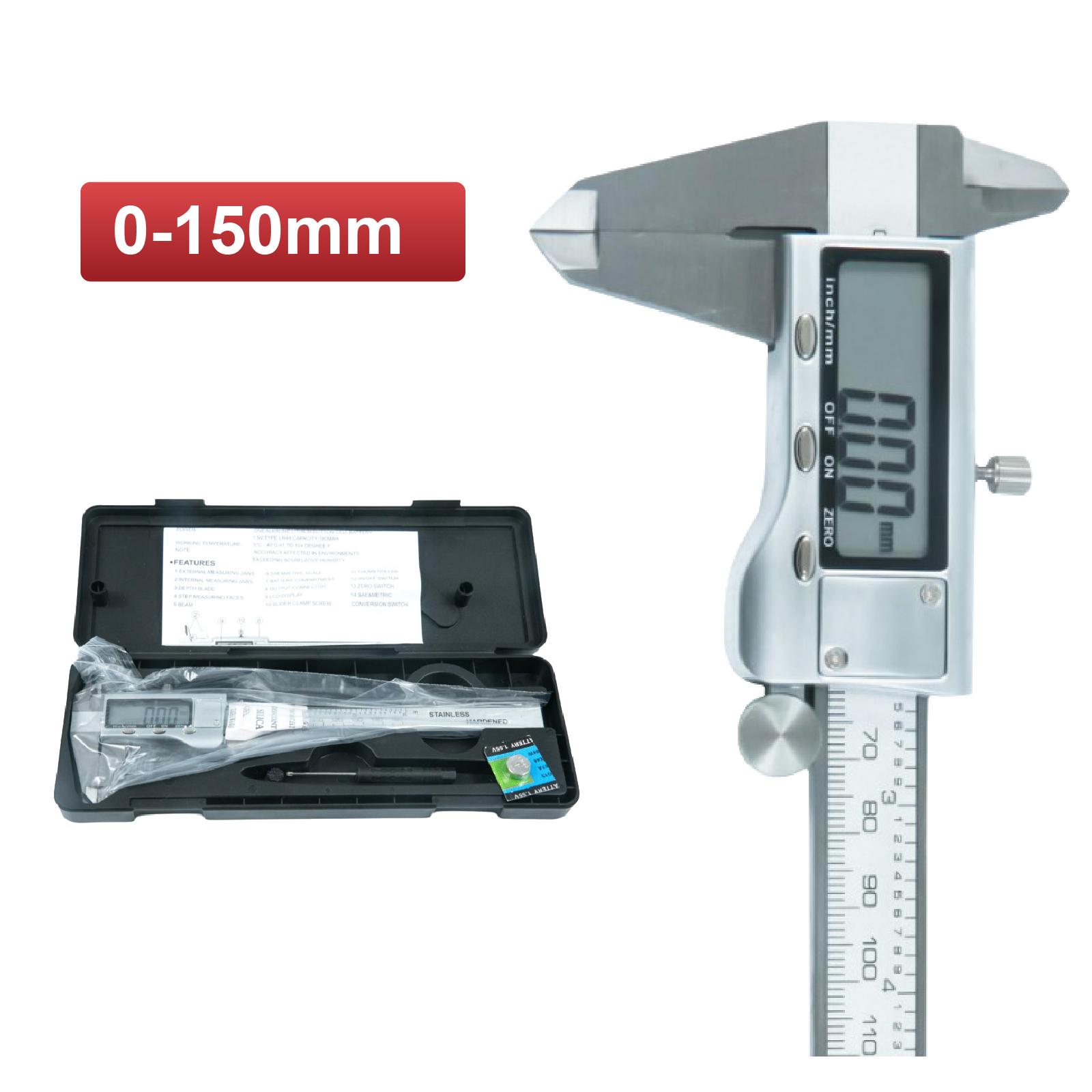 Model DC300 Digital Caliper 0 300mm Stainless Steel LCD Display Electronic Measuring Tool Metric Imperial Gauge 0-150mm