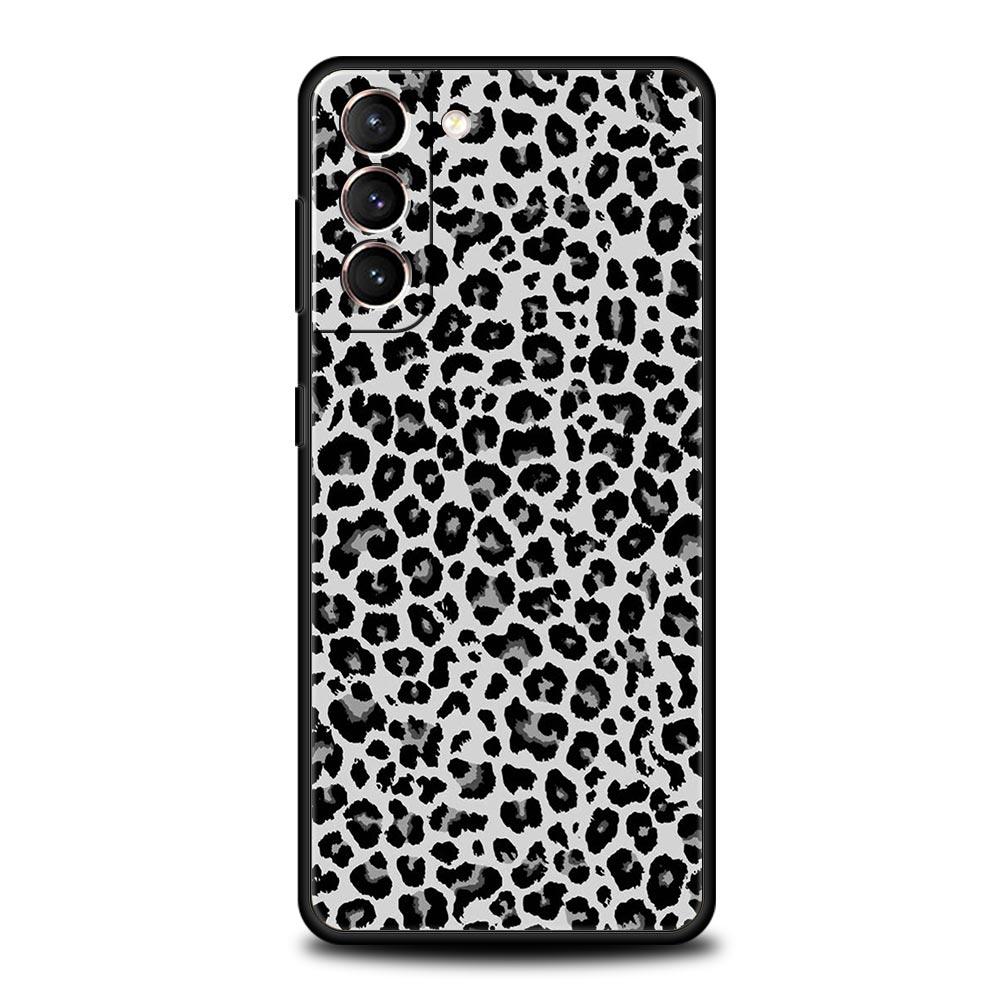 Phone Case For Samsung Galaxy S24 S23 S22 Ultra S20 S21 FE 5G S10 S9 Plus S10E S8 S7 Edge Silicone Cover Leopard Cheetah Print
