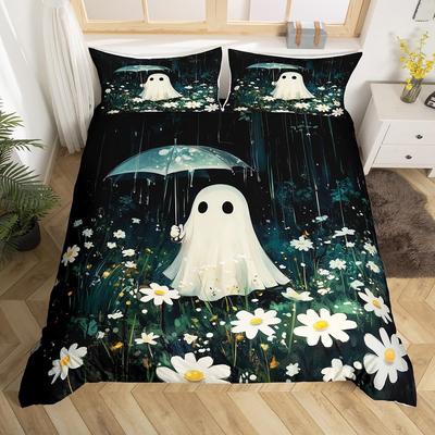 Rainy Day Duvet Cover Sets for Kids Boys Girls Queen Lightweight Quilt Covers People Animals City Road Bedding Set Bedroom Decor