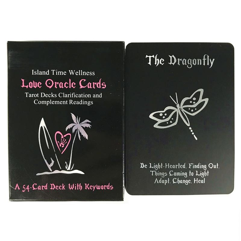 Island Time Wellness Love Oracle Cards Tarot Decks Clarification and Complement Readings a 54 Card Deck with Keywords Games