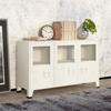 VidaXL Industrial Buffet White 105x35x62 Cm Metal and Glass