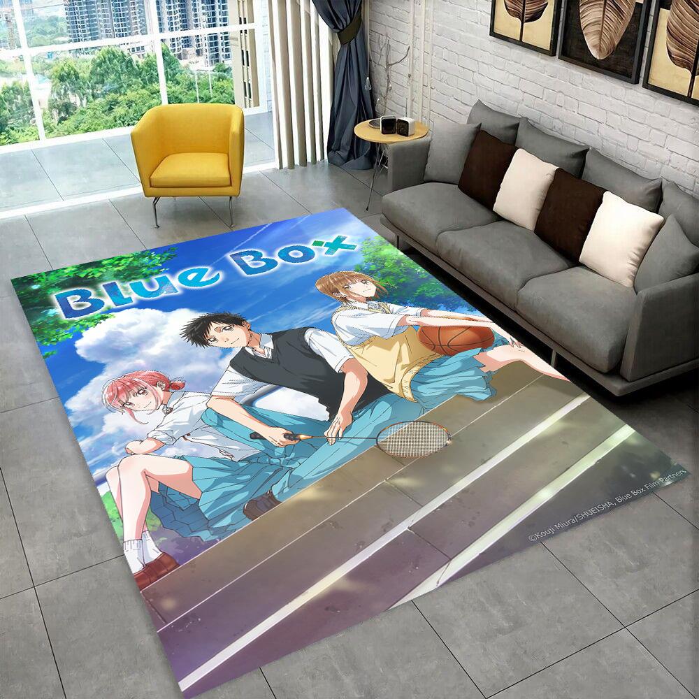 3D Cartoon Blue Box Ao No Hako Love Anime Hina Carpet Rug for Home Living Room Bedroom Sofa Doormat Decor,kid Non-slip Floor Mat