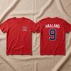 Haaland 9 Norvegia Calcio Comfort Colors, Maglietta per tifoso di calcio norvegese