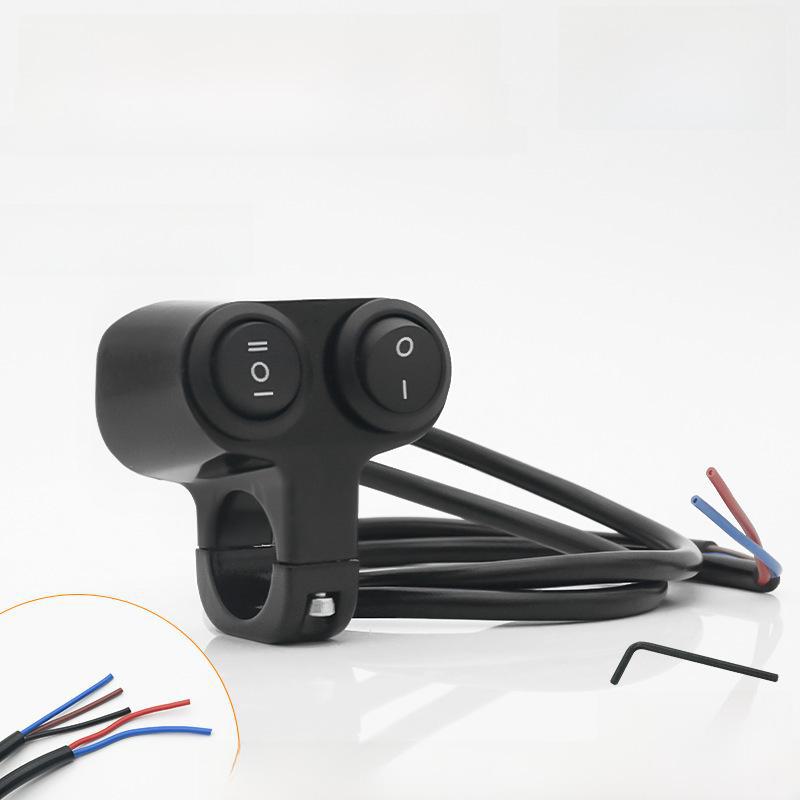 

Багатофункціональний алюмінієвий перемикач для електричного мотоцикла: Фара та спалах Two-wire two-speed + three-wire three-speed