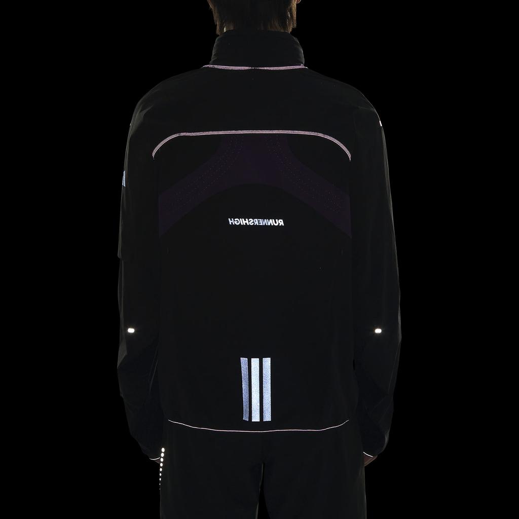 Adidas Breeze Run Reflective Print Removable Sleeve Running Jacket Men Jacket KF4924