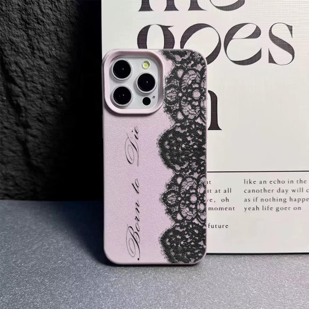 Shockproof Lace Phone Case For IPhone 17 16 E 15 14 13 12 11 Pro Max Plus Air Luxury Floral Print Phone Cover Funda Capa Coque