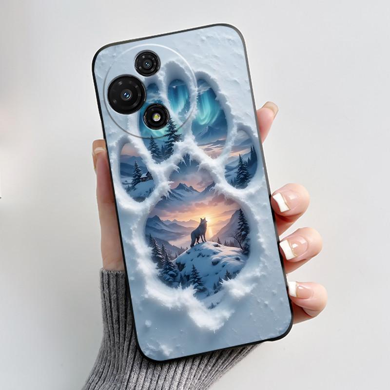 Cute Soft Black Casing For TCL 60R 5G/60 5G Shockproof Cover For TCL 60 SE Nxtpaper T521K Funny Cartoon Cat Design Shell