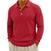 Men's Casual Solid Color Button Long Sleeve Top
