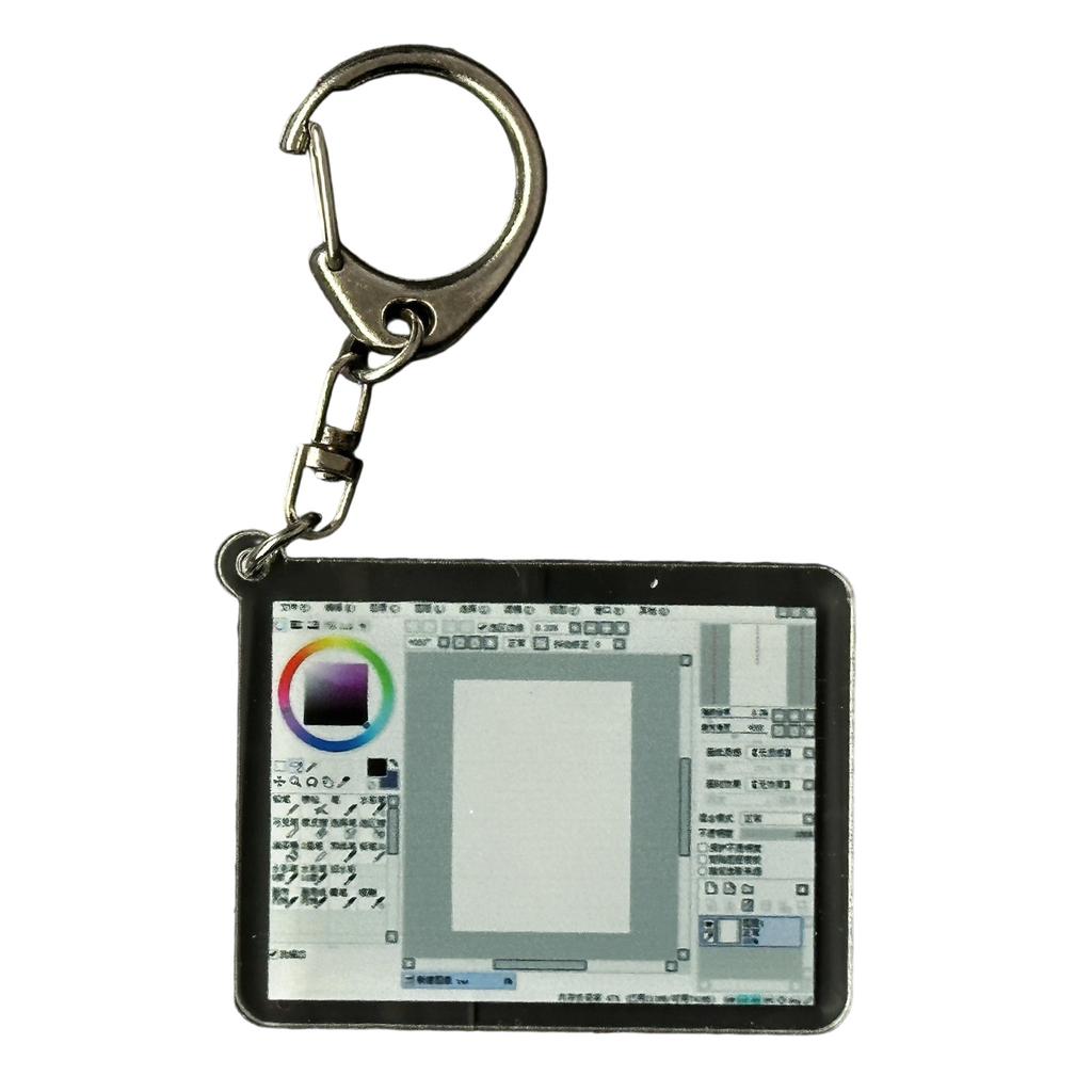 Creative Car Keychain Artistic Design Acrylic Lightweight Key Ring Pendant Daily Use Gift for Students Professionals