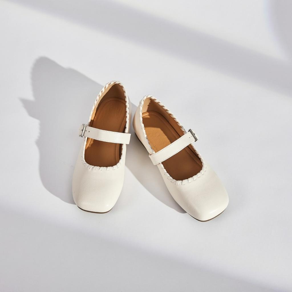 Late Evening Breeze Gentle Shoes Flat Single Shoes Female 2025 New Summer Mary Jane Shoes Fairy with Skirt Soft-soled Shoes