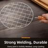 Round BBQ Mesh Non-Stick Wire Roaster Roasting Rack Grilled Meat Net  Picnic