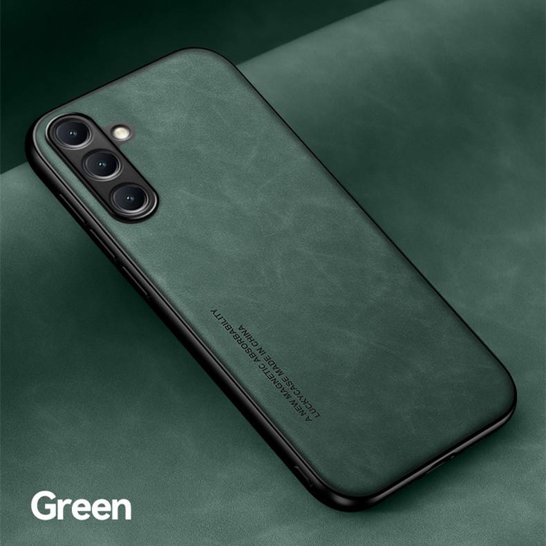 Shockproof Case for Samsung Galaxy M15 M35 M55 5G Protective Cover Built-in Magnetic Suction Car Holder Coque Funda Capa