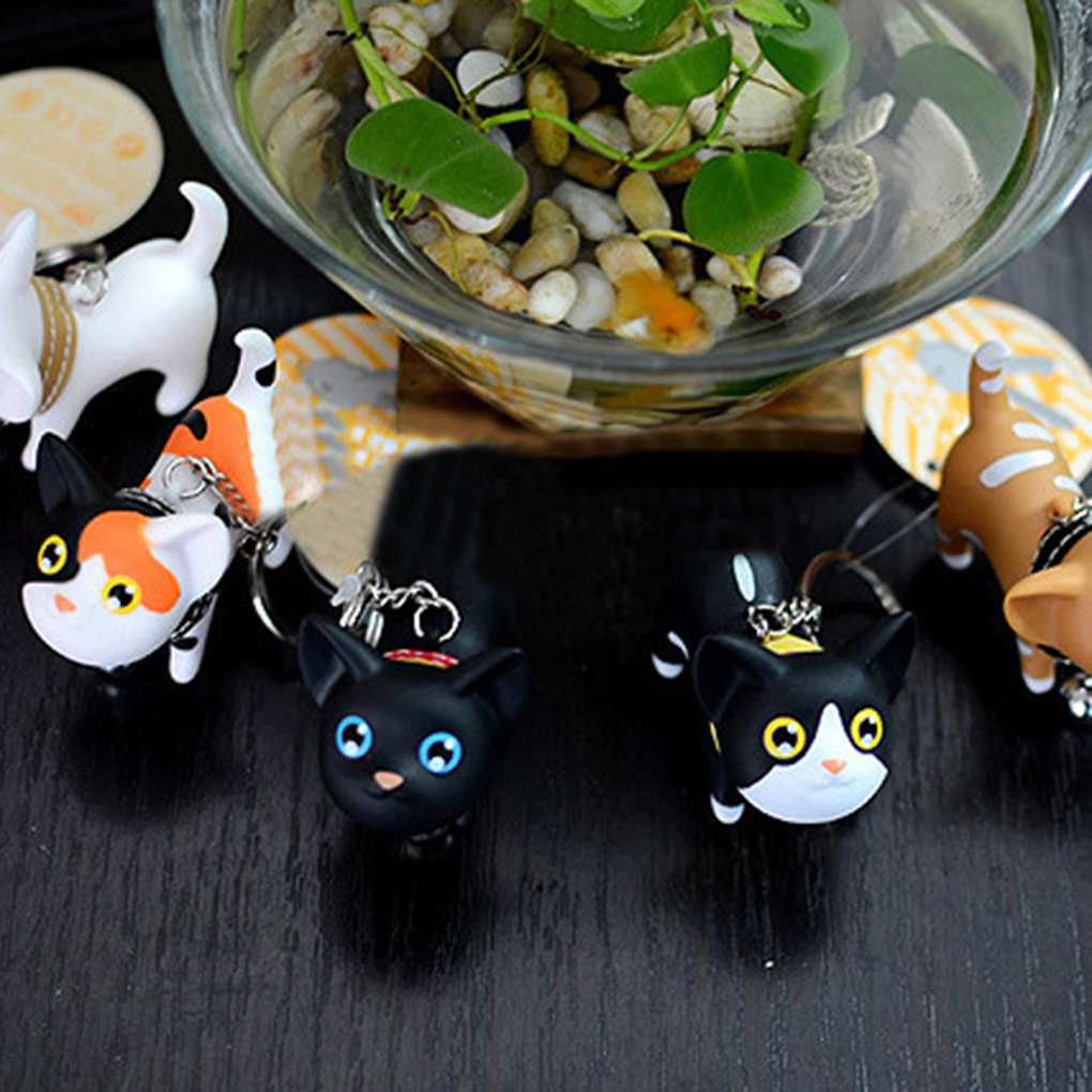 Amoureux Mignon Sacs à Main Pendentif Jouet Enfant Cadeau Porte-clés Chat Chaton Porte-clés