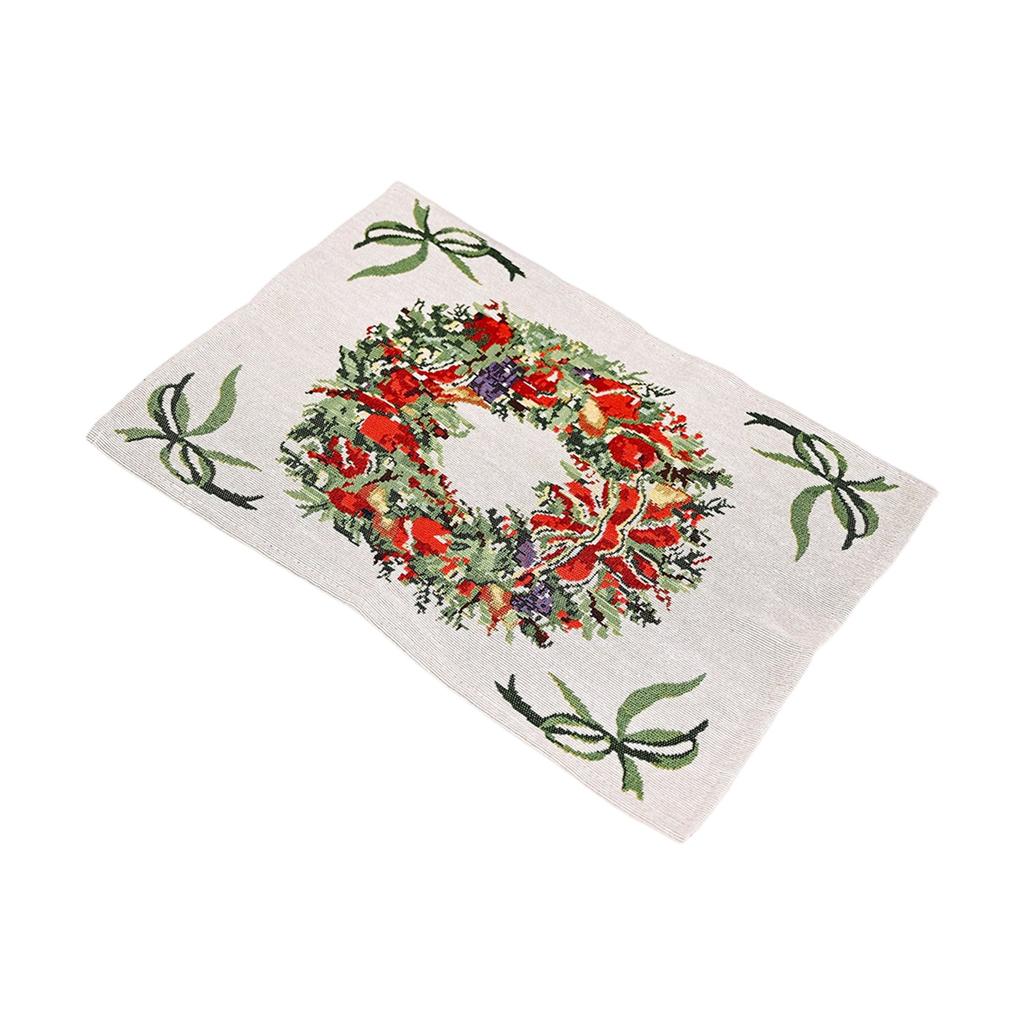 Christmas Decorations Snowman Table Mat Knitted Cloth Insulation Pad