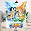 Dad Soccer Fun Customize Text Blanket Gift Personalized Blanket Soft & Cozy Great for Couch Sofa Bedding Living Room All-Season Use