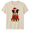 Border Collie Dog Christmas Sweater Santa Hat Unisexs TShirt Unisexs Tee Holiday