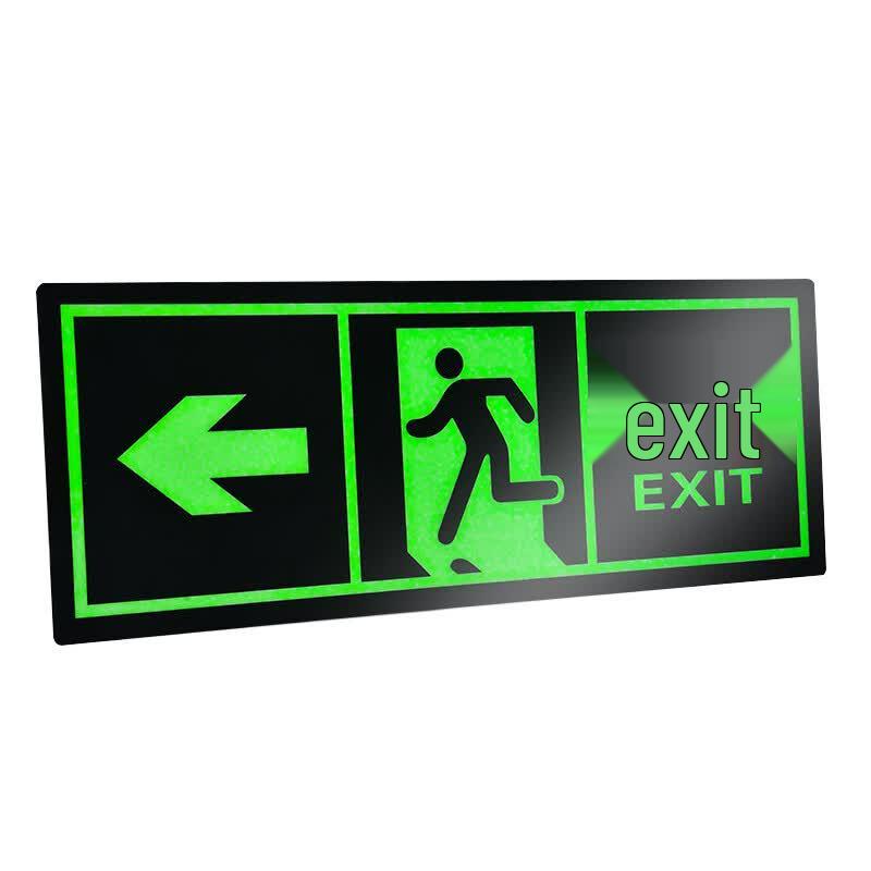 Luminous Safety Exit Sign Wall Sticker Standard