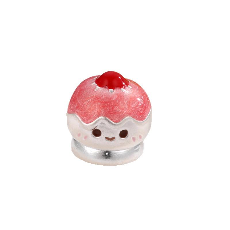 Sterling Silver 999 Strawberry Eclair Beading Rope Jewelry Accessories - Pure Silver Luck Beads