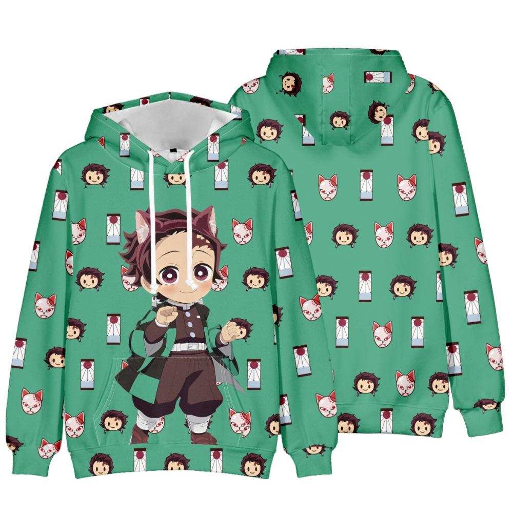 Moletons Demon Slayer 3D para Crianças Moletom Branco Lâmina Fantasma Roupas para Meninos Pulôver Casual Anime Harajuku Streetwear