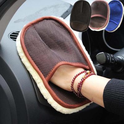1/2PCS Cleaning Brush Portable Durable Car Styling Wool Soft Car Wash Supplies Car Wash Gloves Universal Non-slip