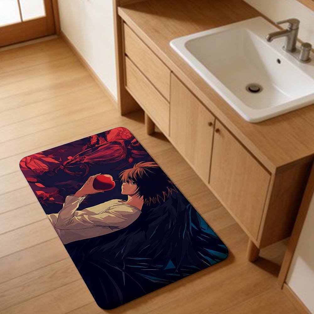 Classic Anime D-Death N-Note Floor Mat Non-Slip Laundry Room Mat Laundry Decor Balcony Child Living Room Bedside Mats