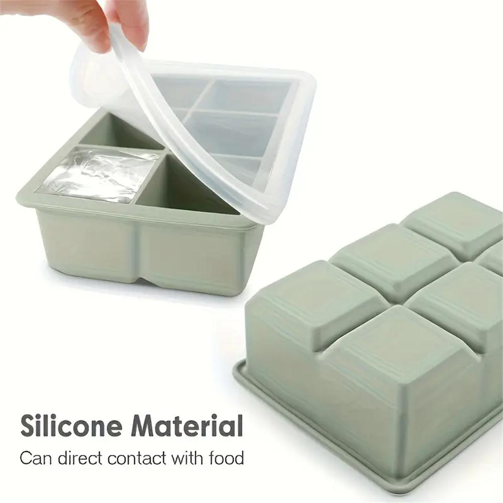Silicone Ice Cube Tray,Ice Cube Tray with Lid,BPA-Free Premium Silicone Ice Cube Tray for Chilled Drinks, Whisky, Cocktails