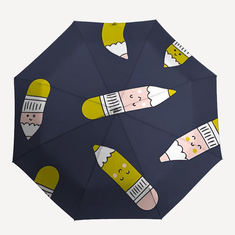 1pc Pencil Circle Open/Close Folding Umbrella, All- Portable Umbrella for & Men, Stylish Accessory (Holiday Gift) 8-Rib yy251213139
