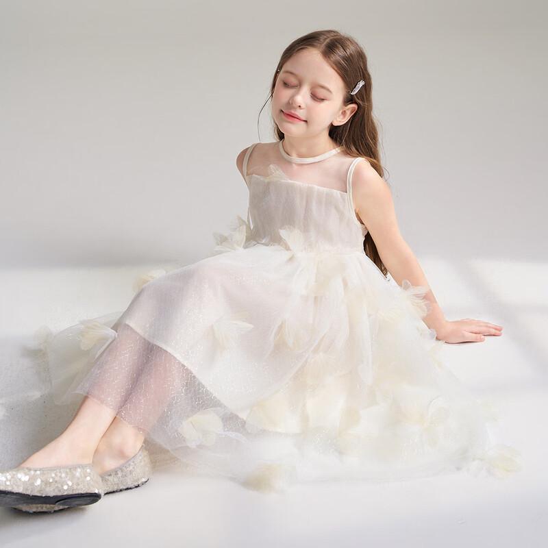 Girls' Summer 3D Floral Sleeveless Dress