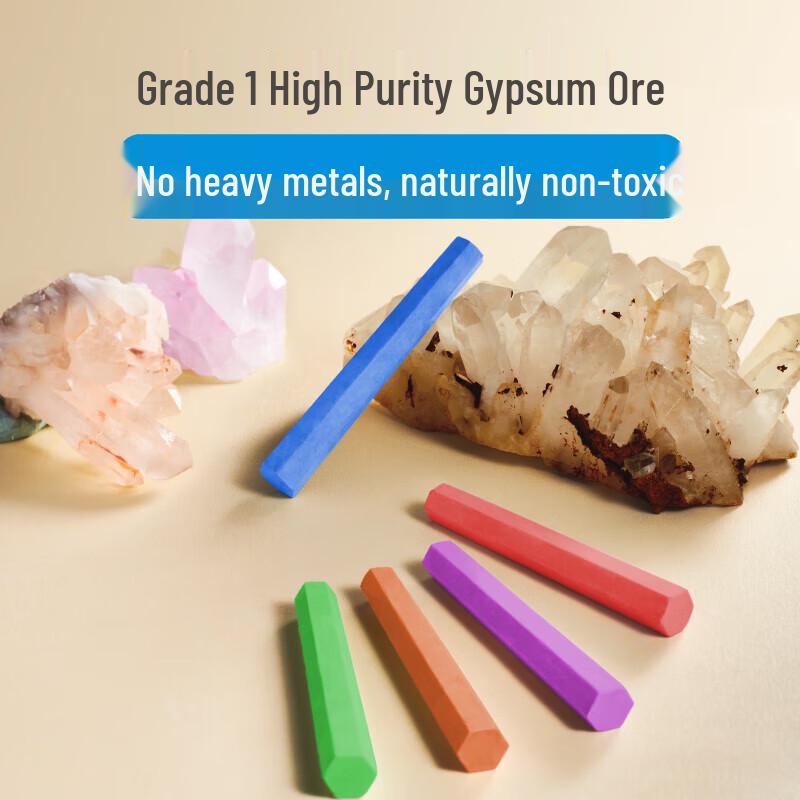 Jingzhouyuan Hexagonal Colorful Dustless Chalk Set