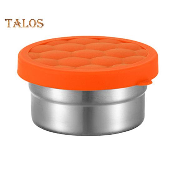 Stainless Steel Snack Containers for Kids Leak Proof Toddler Food Container with Silicone Lids Stackable Metal Lunch Box for School And Daycare
