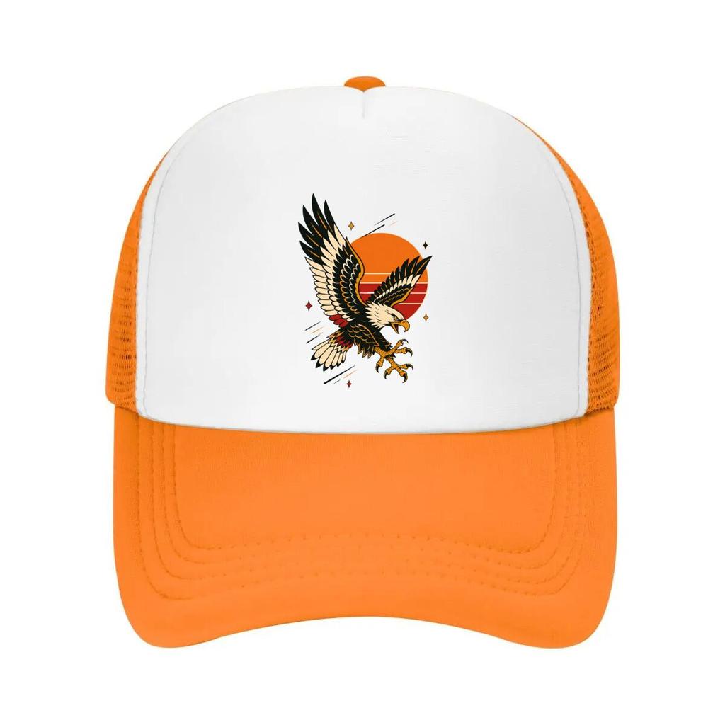 Vintage Flash Eagle Sunset Emblem Mesh Baseball Cap Casual Hat Outdoor For Womens Unisex FeUnisex