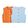Kaslead New Arrival Women's Fashion Style Animal Button Knitting Vest Tops Vest 6771067 615