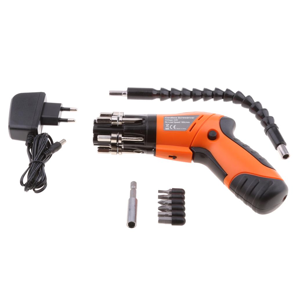 4,8 В вращающаяся электронная дрель, гайка, отвертка, набор бит ...