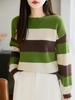 Color-Block Round Neck Knitwear: Soft, Versatile, and Comfortable for Women - Ideal for Spring and Autumn