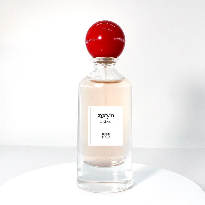 50ml Cylindrical Glass Perfume Bottle with Spherical Cap, 100ml Refillable Hydrating Spray Bottle