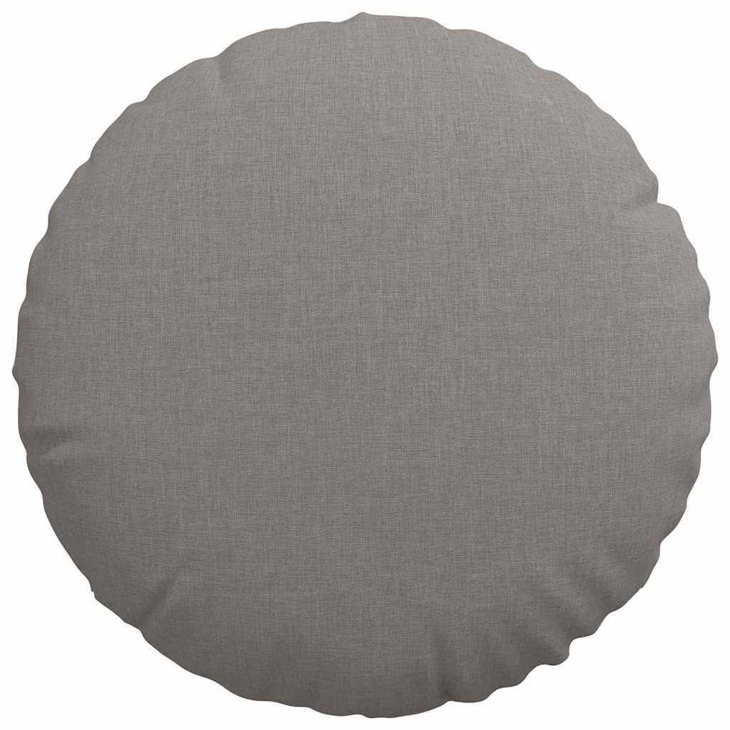 Seat Cushion 2 Pcs Taupe Ø40 X 13 Cm Fabric