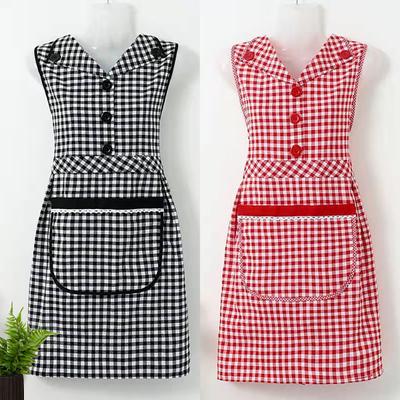 Helpful Large Pocket Oil-proof Durable Kitchen Apron Anti-greasy Anti-wear Overalls for Dining Room Cooking Apron