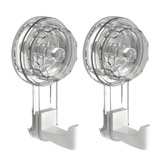 Rotating Suction Cup Hook with Vacuum Lock Heavy-Duty No-Drill Adhesive Hook for Bathroom Kitchen Door Removable Reusable Space-Saving Organizer for