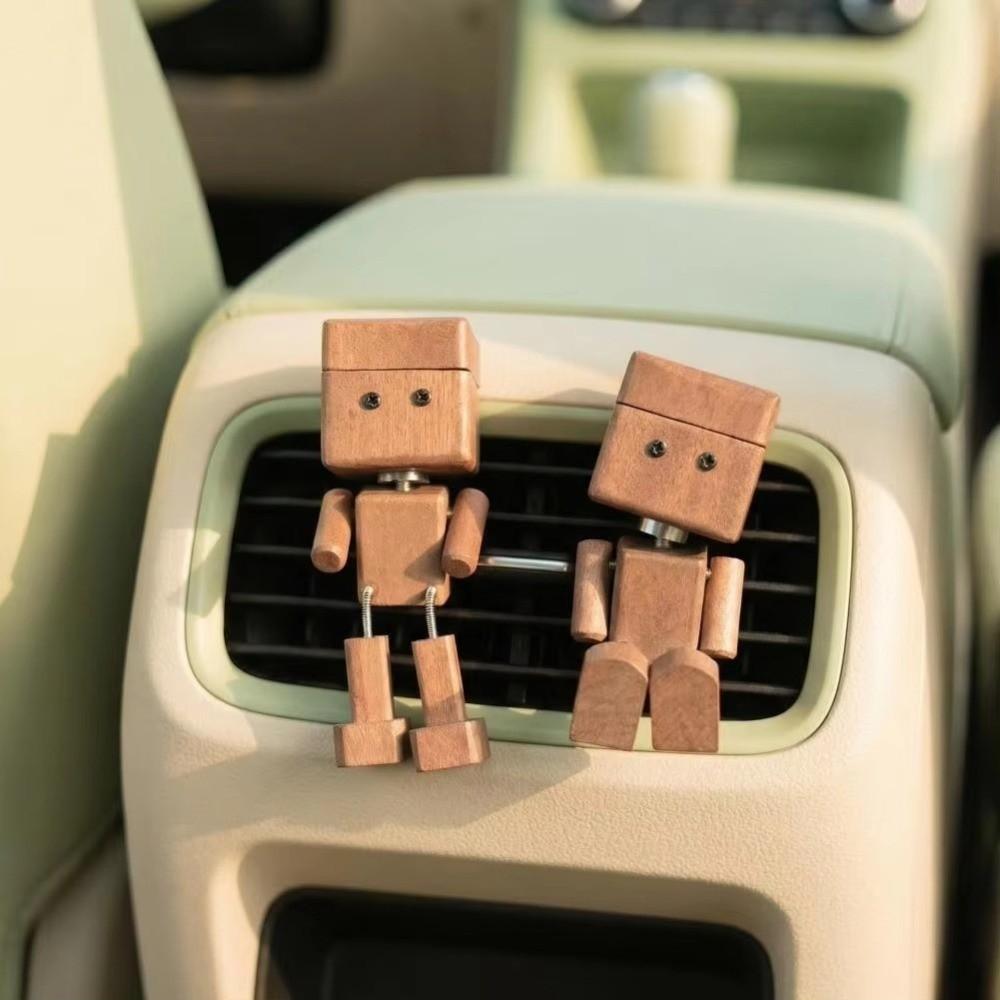 Car Interior Accessory Mini Wooden Man Perfume Car Perfume Ornament For Car Dashboard