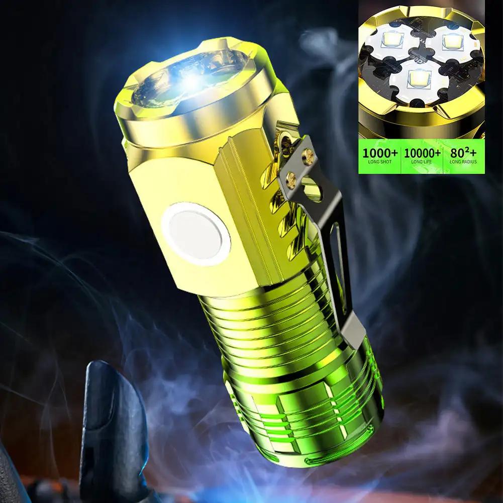 High-brightness Light Flashlight LED USB Rechargeable Mini Tactical Torch Waterproof Camping Hunting Searchlight Flashlight