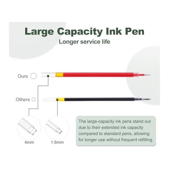 M&G Gel Pens, Medium Point 0.5mm, 12-Count, Smooth Red Ink Rollerball Pens for Home, Office, Writing, Notes, Journaling, Business - Style 1