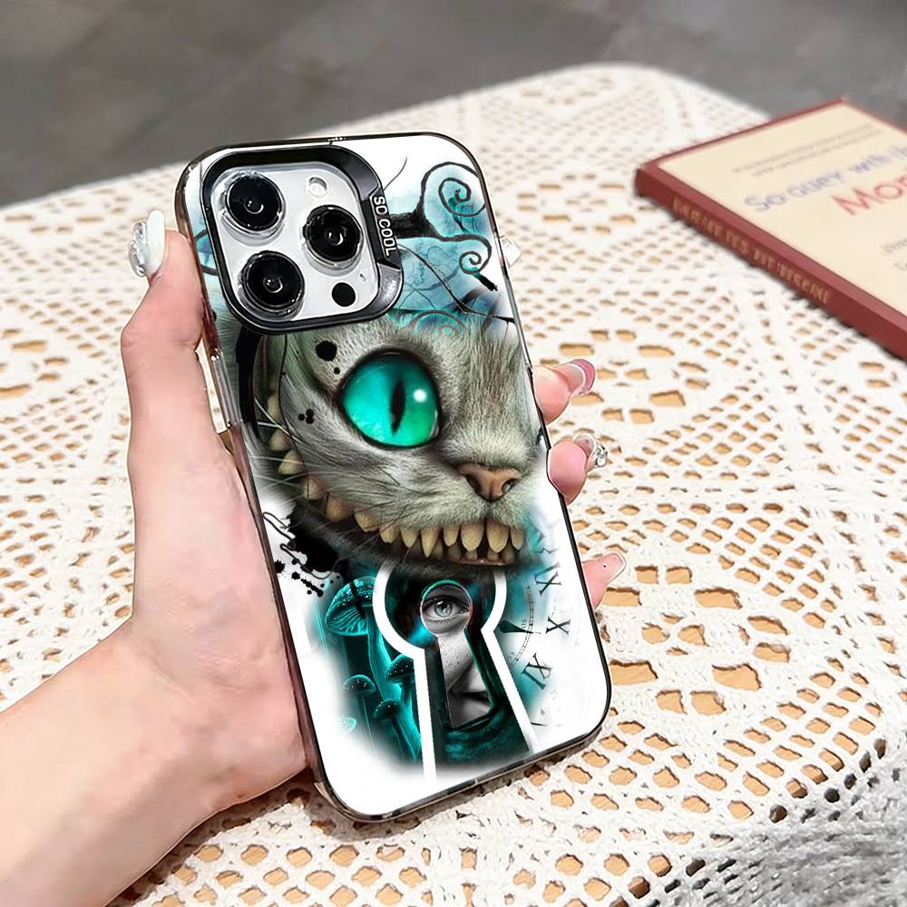 Cool C-Cheshire Cat   Phone Case For iPhone 17,16,15,14,13,12,11 Plus,Pro Max,XS,Colored silver phone case iPhone14Pro