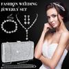 Fashion Rhinestone Floral Necklace Set , Elegant Bridal Jewelry for Wedding & Daily Wear , Factory Wholesale