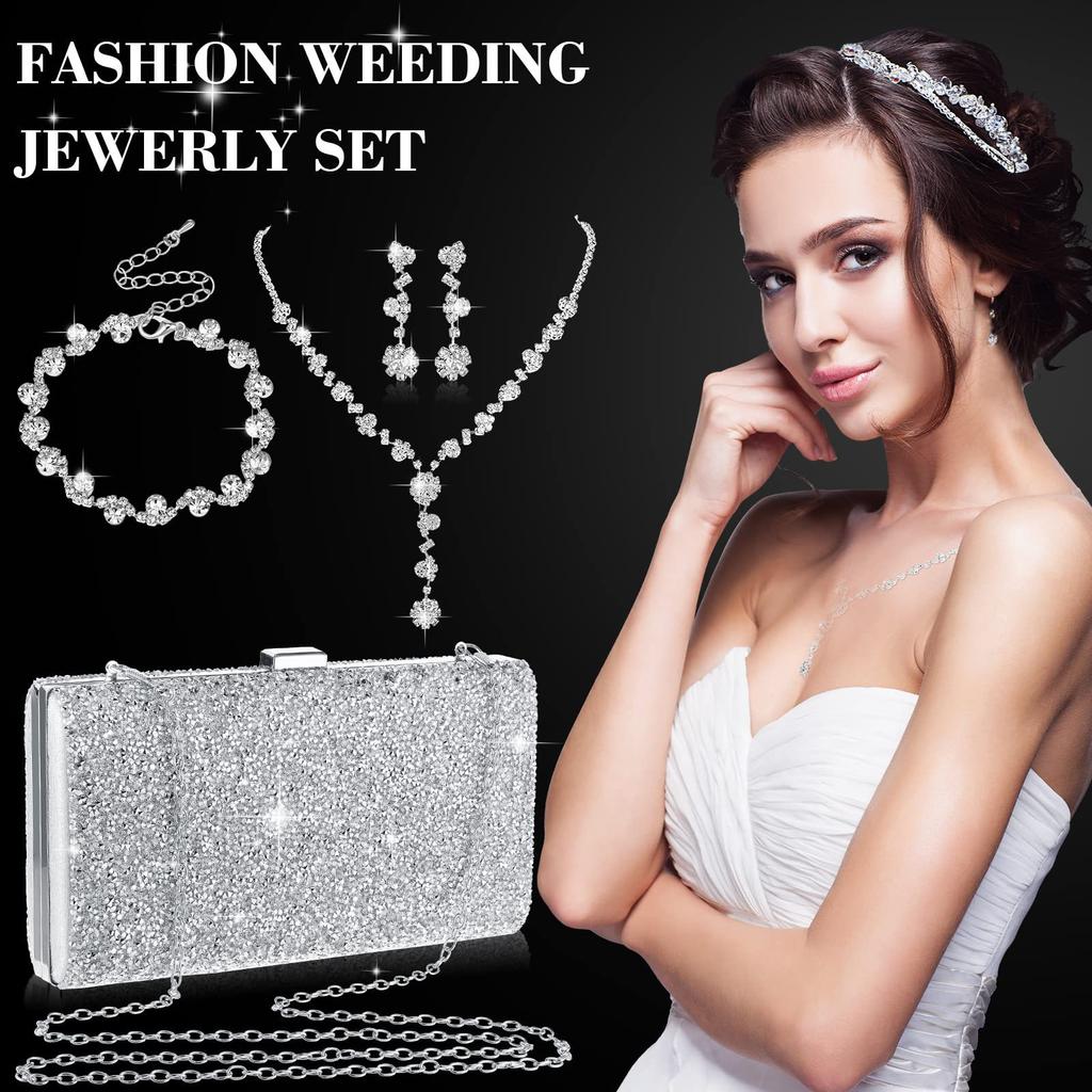 Fashion Rhinestone Floral Necklace Set , Elegant Bridal Jewelry for Wedding & Daily Wear , Factory Wholesale