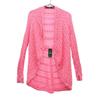 Long Sleeve Cable Knit Cardigan S/M Pink Women Used