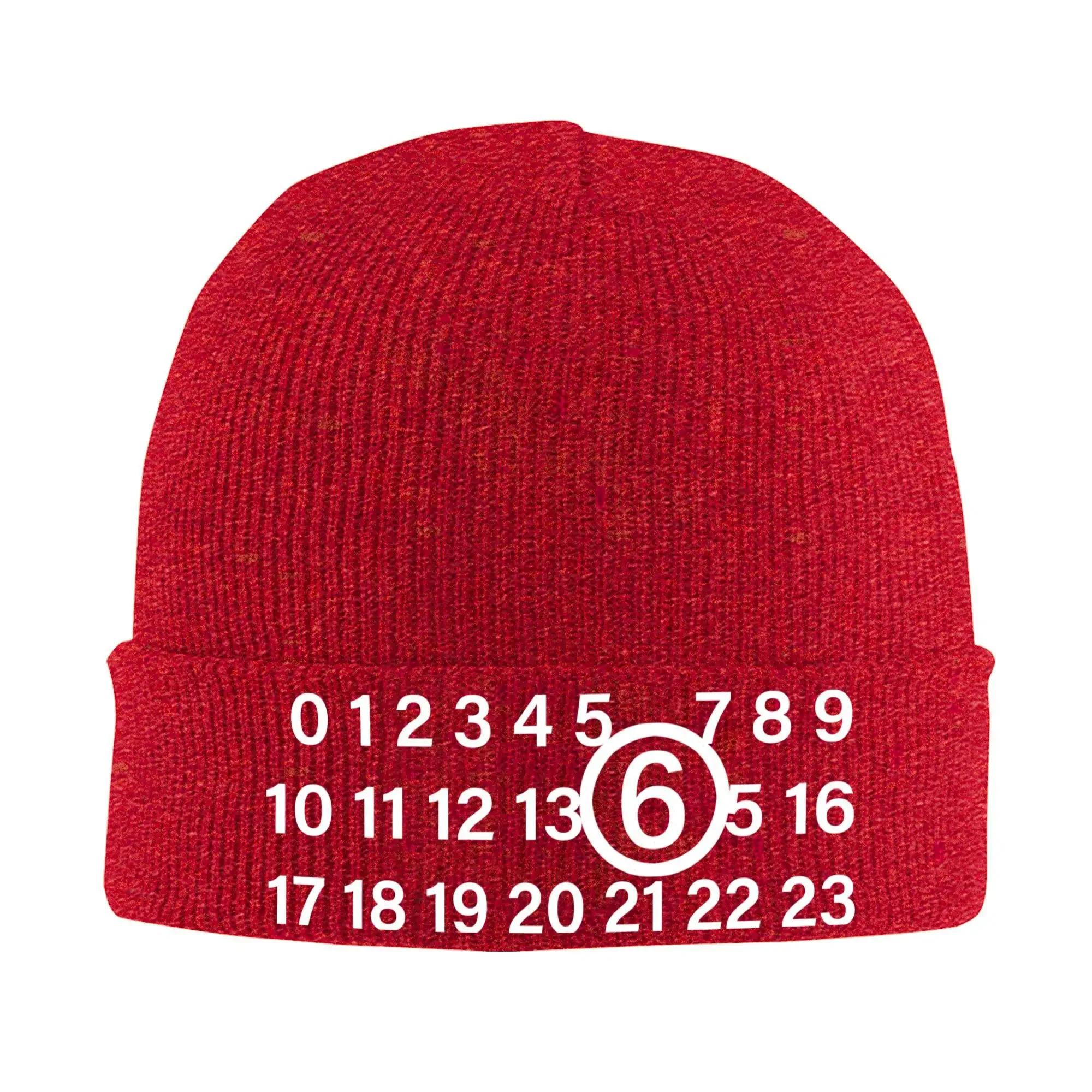 

Custom Martins Letters Print Skullies Beanies Caps Fashion Winter Warm Women Unisex Knitted Hats Adult Unisex Bonnet Hat One Size